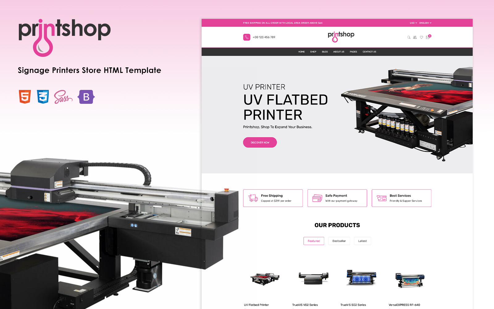 Printshop - Signage Printers Store HTML Template