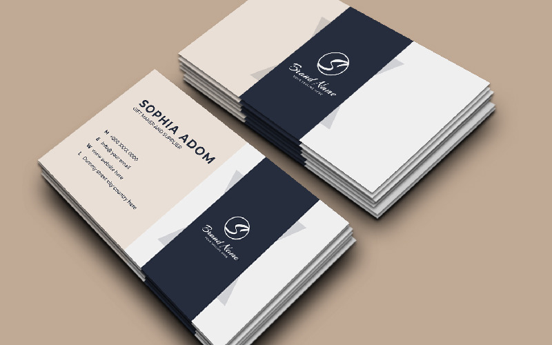 Clean And Modern Feminine Business Card Corporate Identity