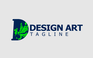 D Letter Initial Custom Design Logo