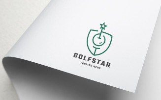 Professional Golf Star Logo