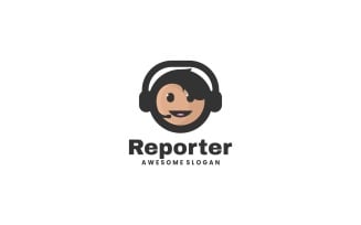 Reporter Simple Mascot Logo