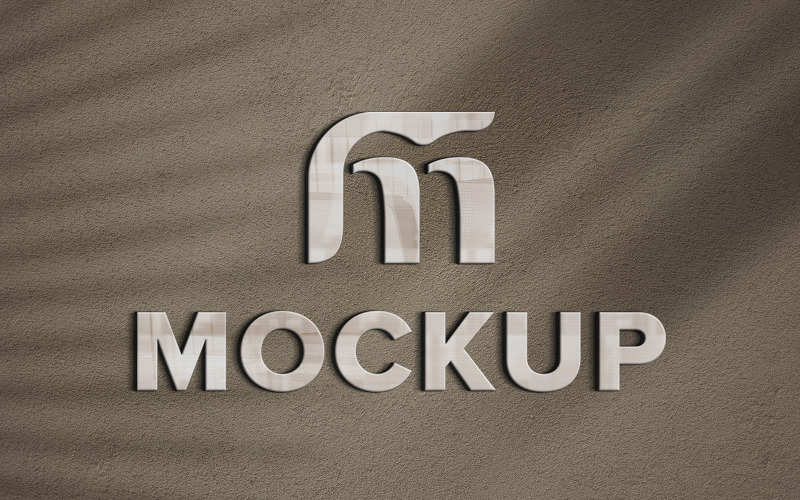 Embossed Logo Mockup on Yellow Wall Premium Psd Product Mockup