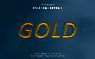 Gold Text Effect Bundle Premium Psd