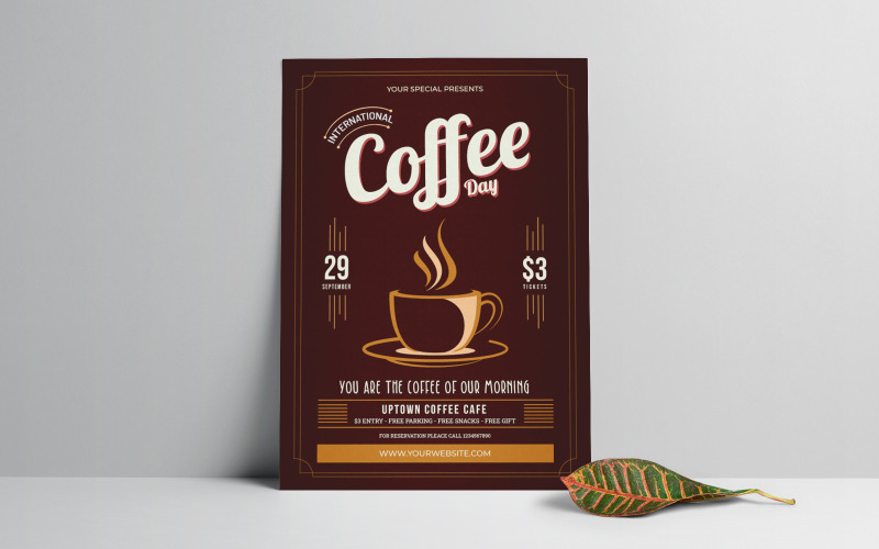 International Coffee Day Flyer Template 2 Corporate Identity