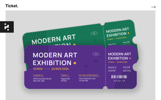 Art Exhibition Ticket Template