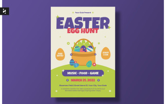 Easter Egg Hunt Festival Flyer Template
