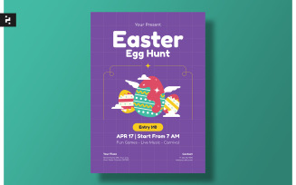 Happy Easter Egg Hunt Flyer Template