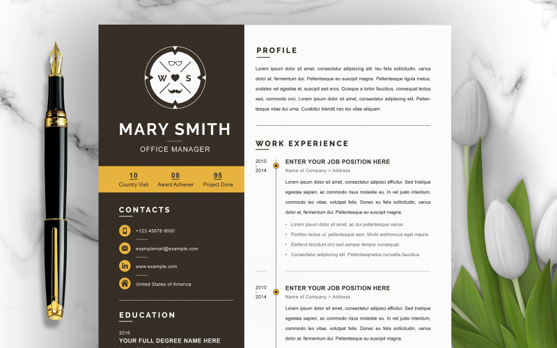 Marry Smith / CV Template Resume Template