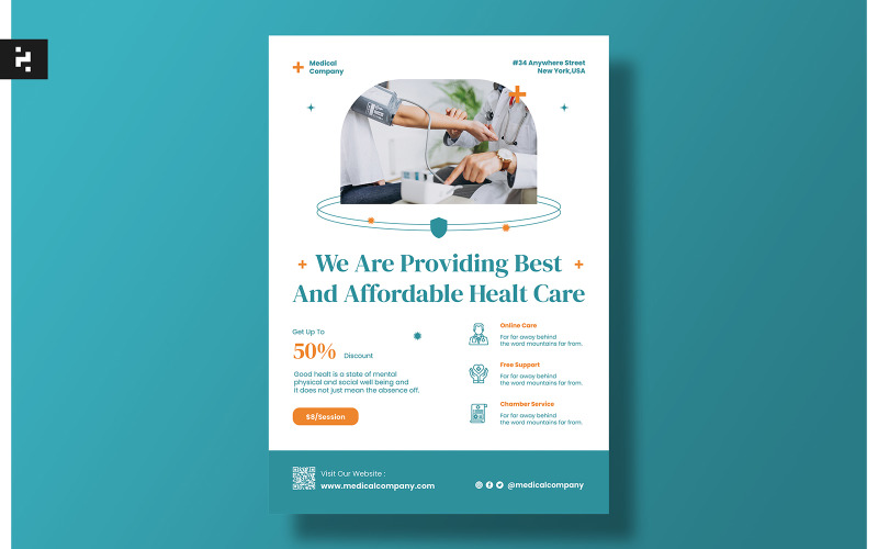 Medical Clinic Promotion Flyer Template Corporate Identity