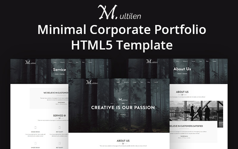 Minimal Corporate Portfolio HTML5 Template Website Template