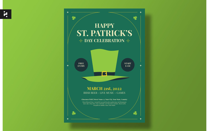 Saint Patrick Celebration Flyer Template Corporate Identity