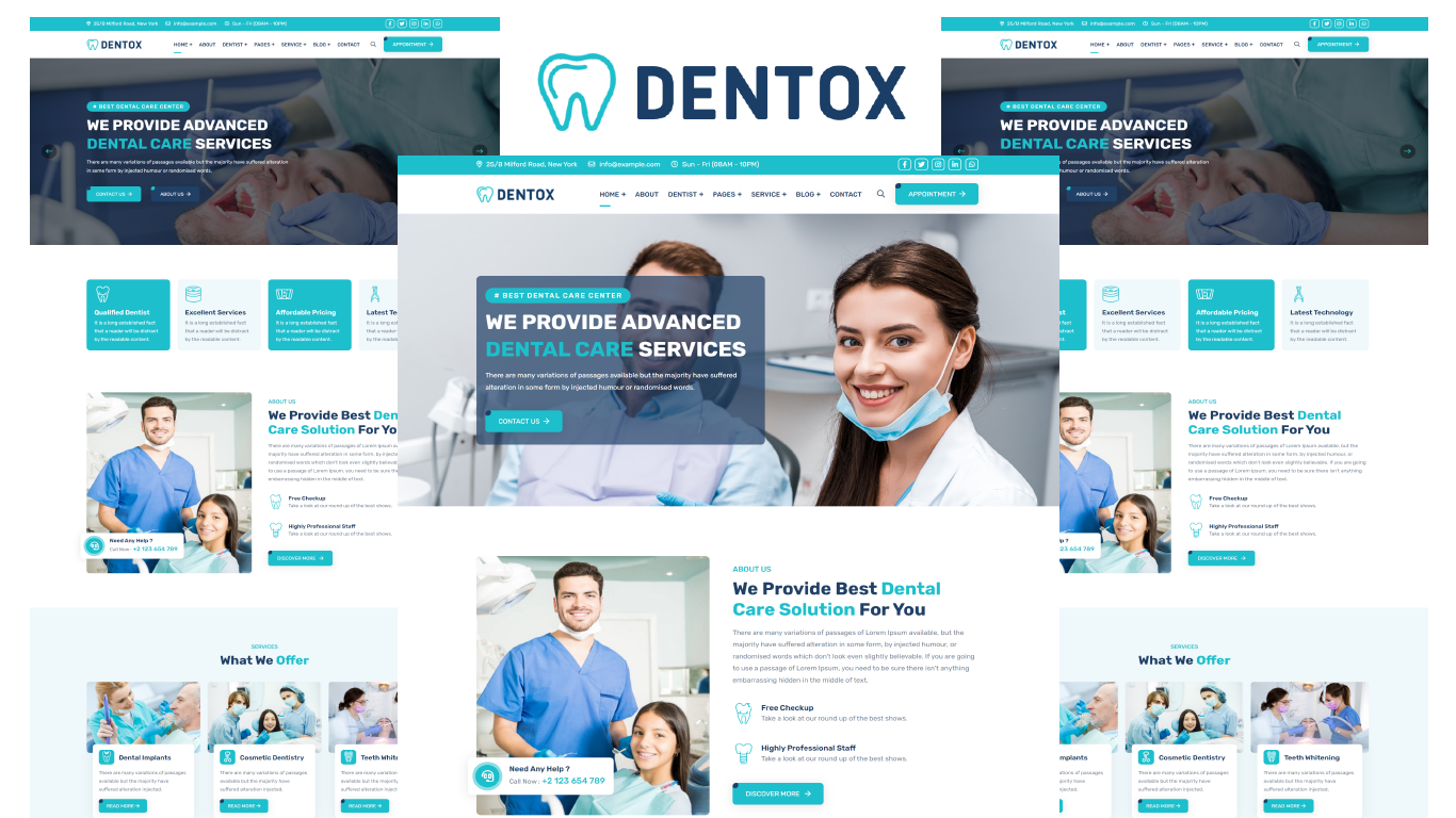 Dentox - Dentist And Dental Clinic HTML5 Template