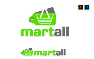 Best Mart Logo For Any Shopping Mall Or Mart Includes App Icon