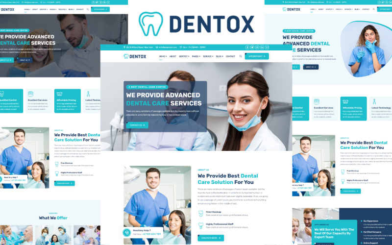 Dentox - Dentist And Dental Clinic HTML5 Template Website Template