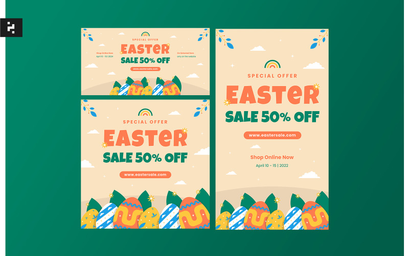 Easter Sale Social Media Ads Template