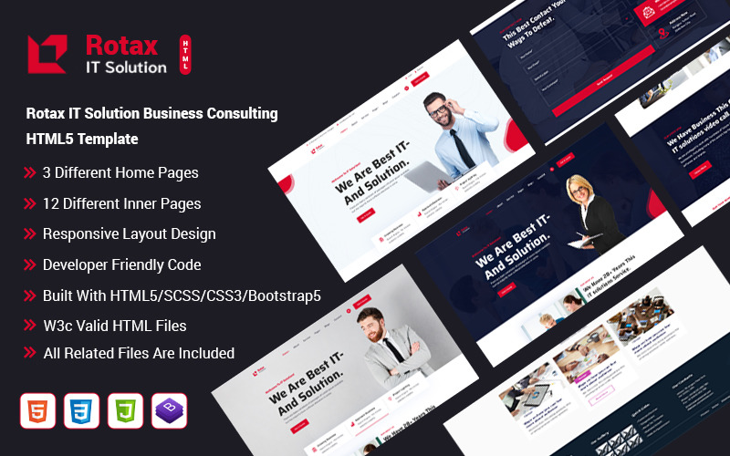 Rotax IT Solution Business Consulting HTML5 Template Website Template
