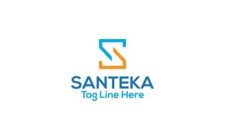 Santeka S Letter Logo Design Template