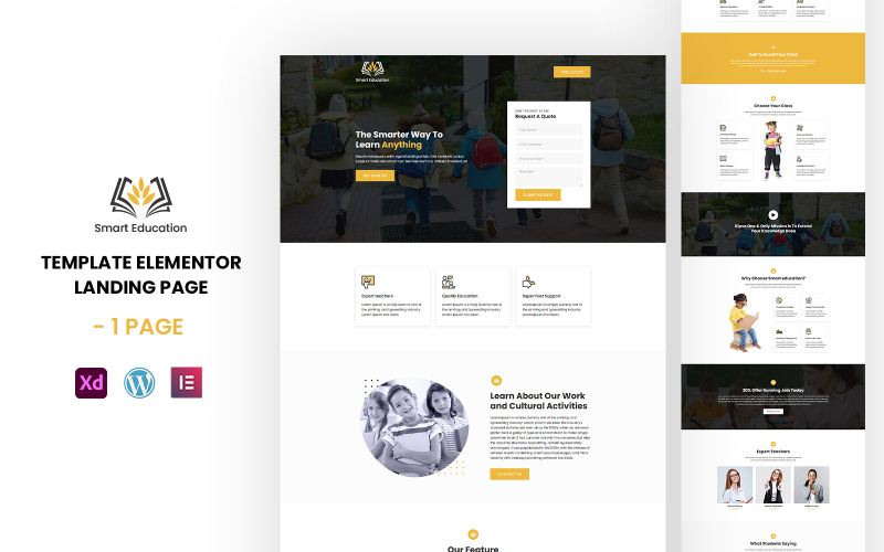 Smart Education - Ready to Use Elementor Template Elementor Kit