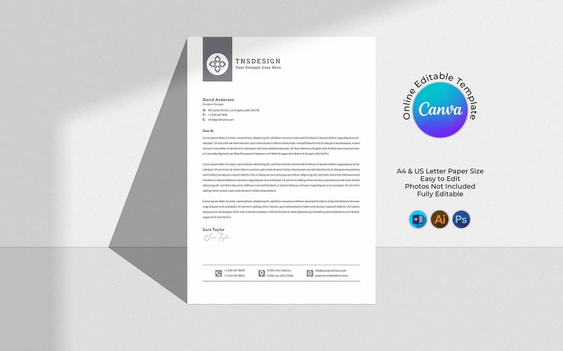 Canva Multipurpose Corporate Letterhead Design Template Corporate Identity