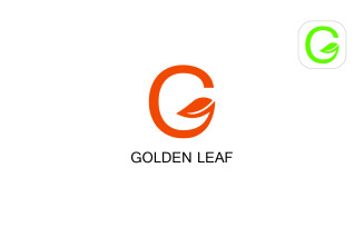 G Leaf Logo | Golden Leaf Logo Template