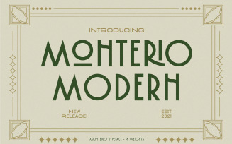 Monterio - Modern Art Deco Fonts
