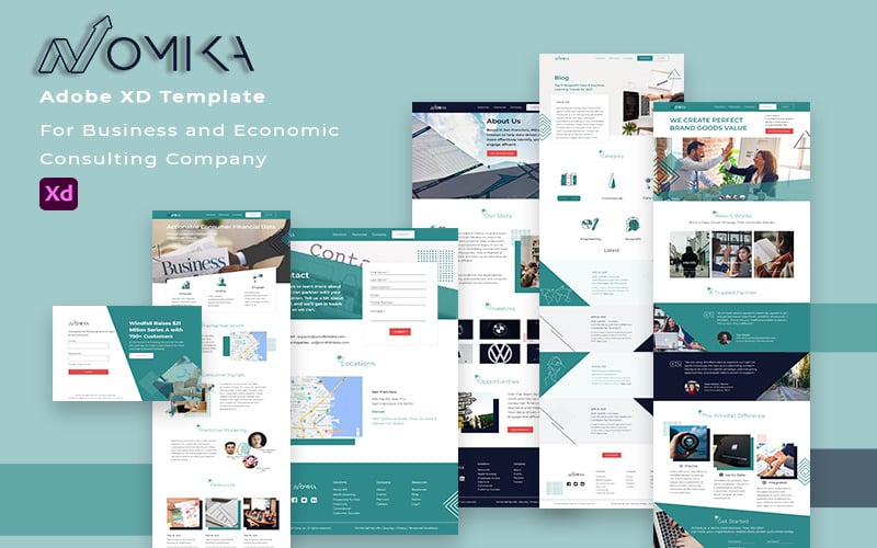 Nomika - Adobe XD Template UI Element