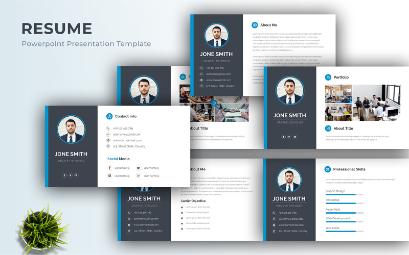 Resume - PowerPoint Presentation Template PowerPoint Template