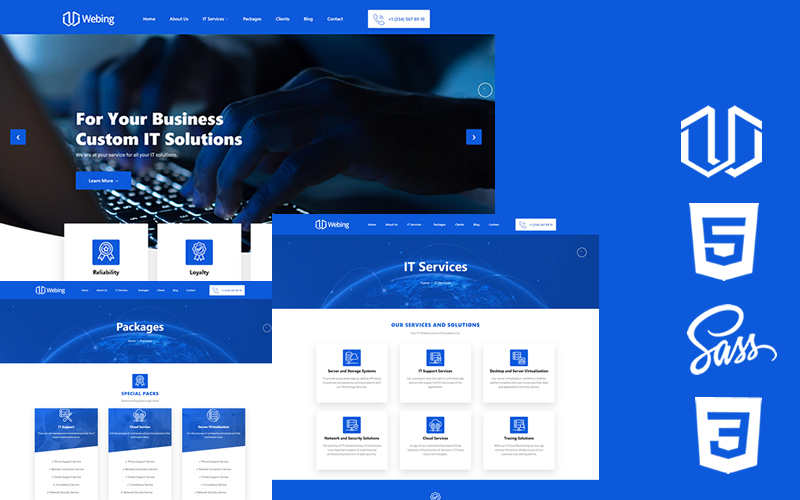 Webing - IT Solutions Html5 Css3 Theme Website Template
