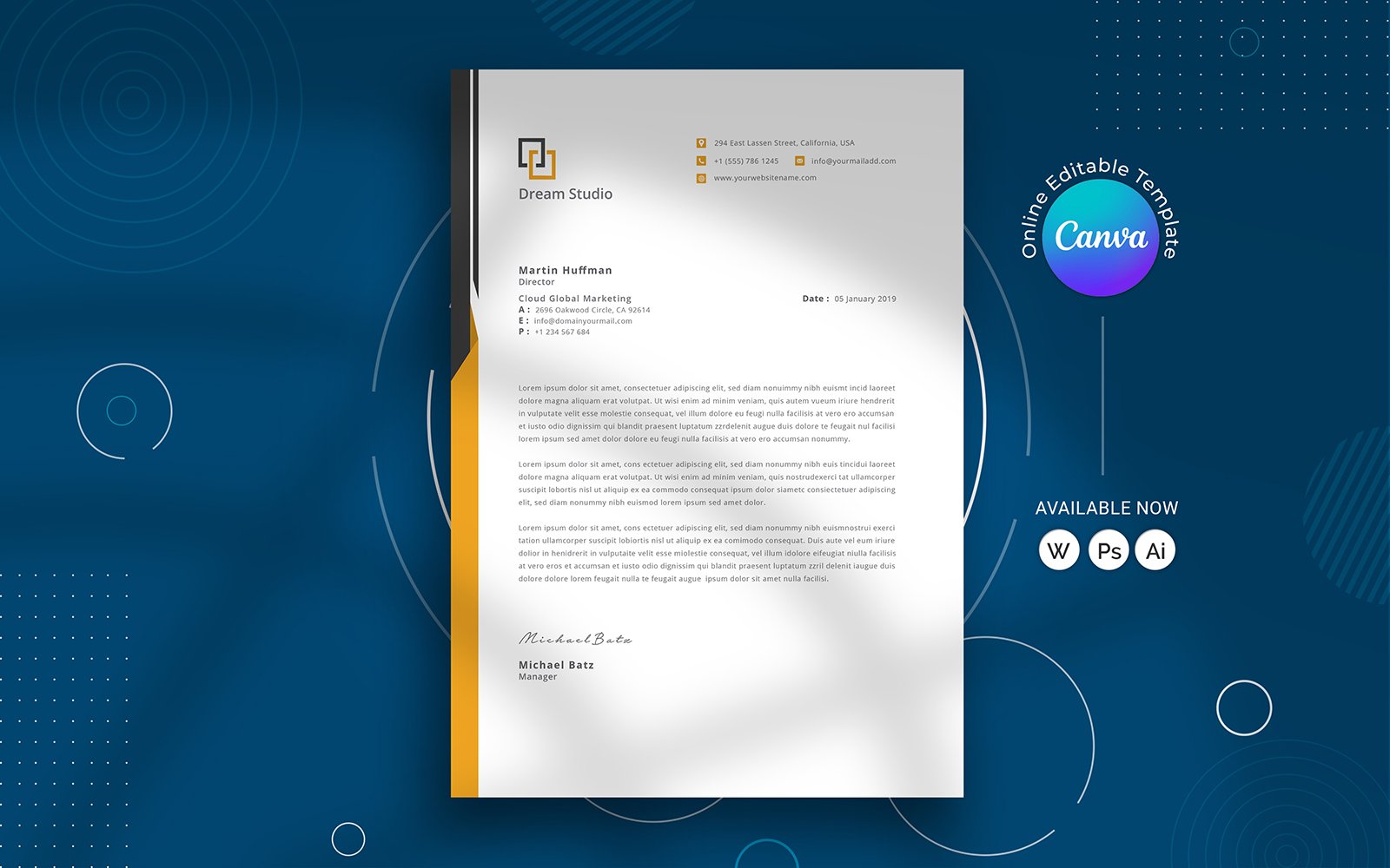 Template #232383 Letterhead Letterhead Webdesign Template - Logo template Preview