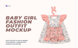Baby Girl Fashion Outfit Mockup