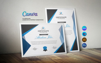 Canva Certificate of completion template