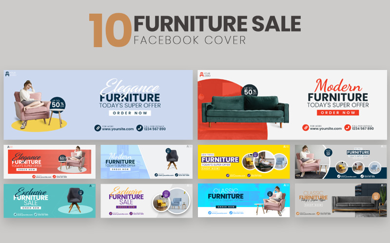 10 Furniture Sale Facebook Cover Social Media