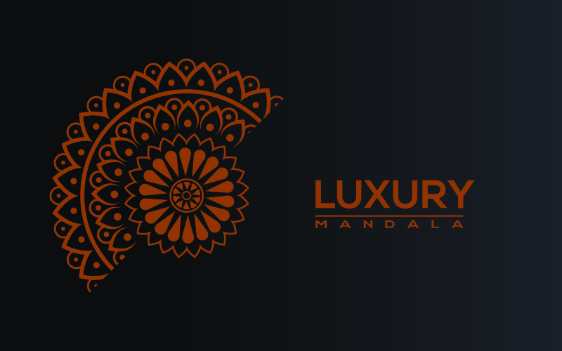Luxury Mandala Background Template Logo Template