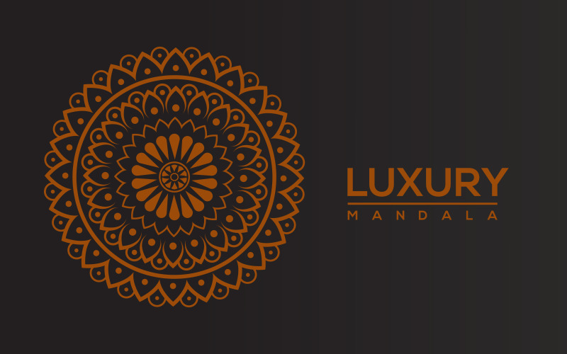 Luxury Mandala Background Vector Logo Template