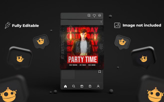 Saturday Party Instagram Template