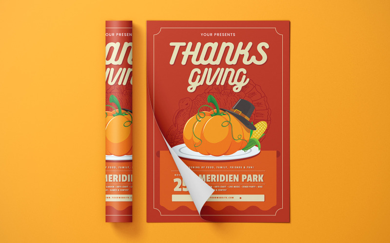 Thanksgiving Day Flyer Template Corporate Identity