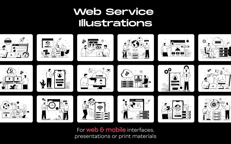 50 Web Services Illustrations