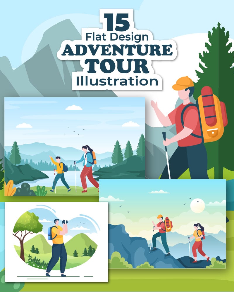 Kit Graphique #232451 Adventure Camping Divers Modles Web - Logo template Preview