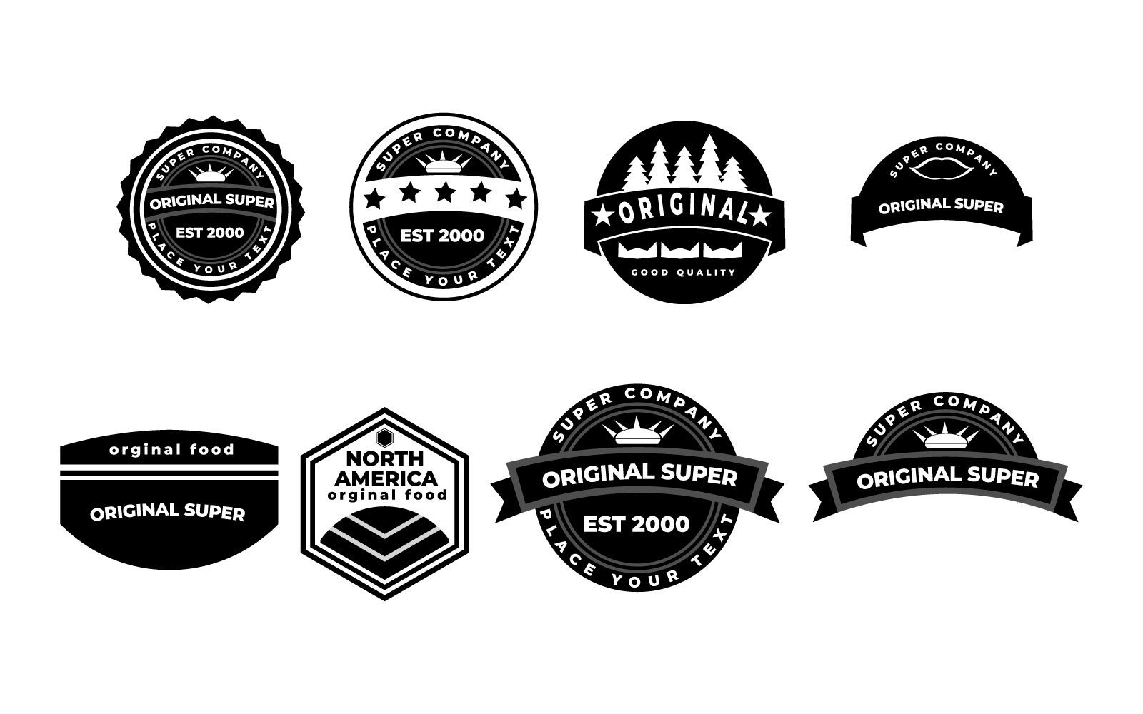 Kit Graphique #232476 Badge Bundle Divers Modles Web - Logo template Preview