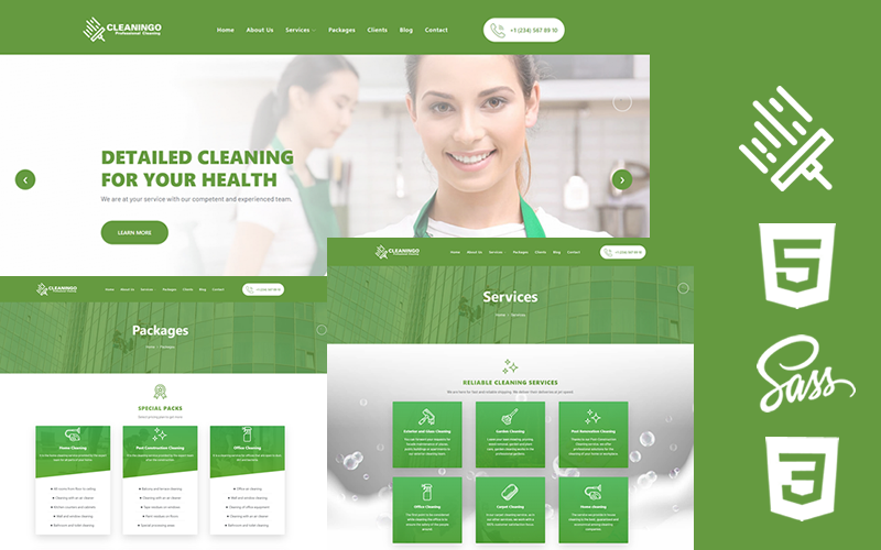 Cleaningo Html5 Css3 Theme Website Template