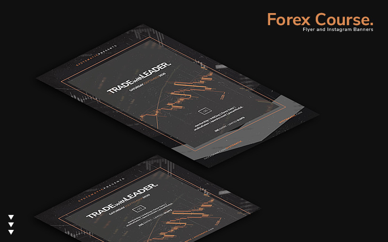 Forex Course Template for Flyer and Instagram Banner Social Media