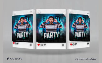 Party Flyer Instagram template psd