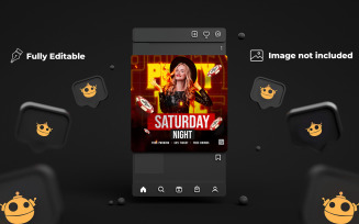 Saturday Party Night Instagram Template