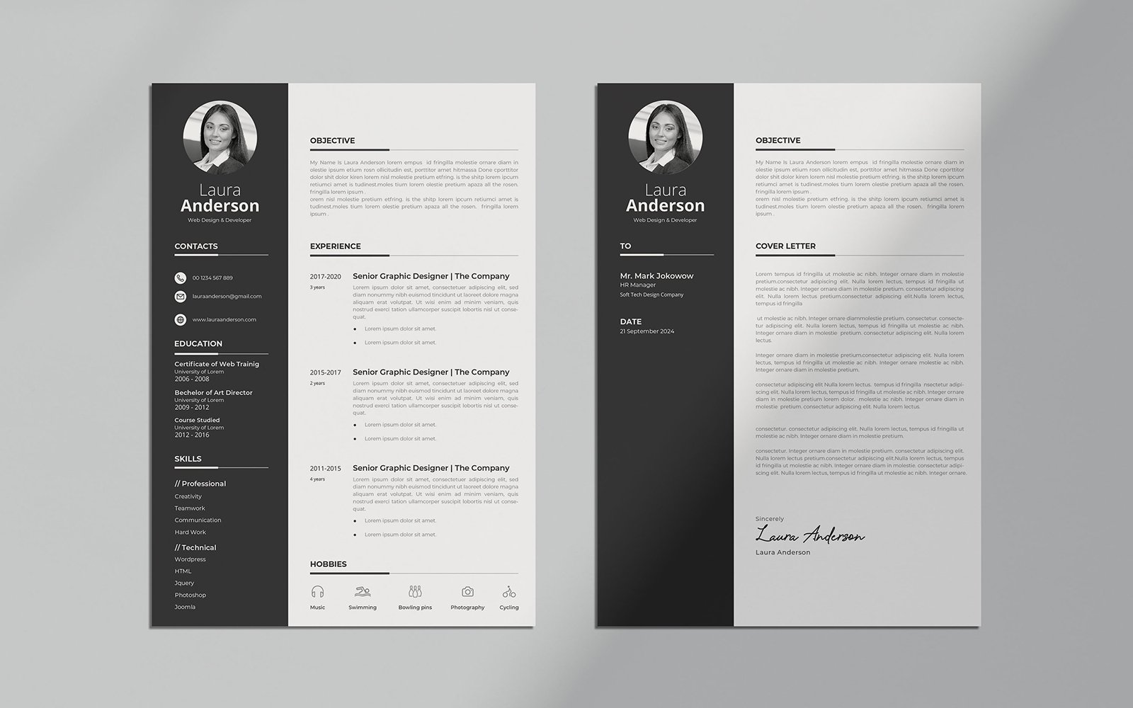 Template #232595 A4 Resume Webdesign Template - Logo template Preview