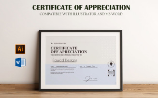 Achieve - Appreciation Certificate Template