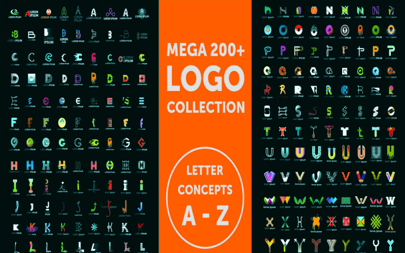 Creative 200+ Mega Logos Letters A-Z Logo Template