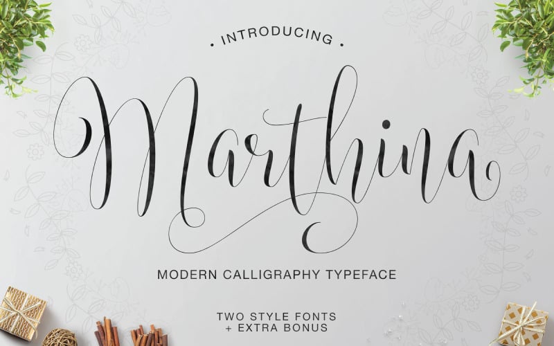 Marthina Script - Two Style Font