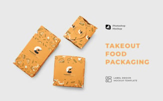 Takeout Food Packaging Set Mockup
