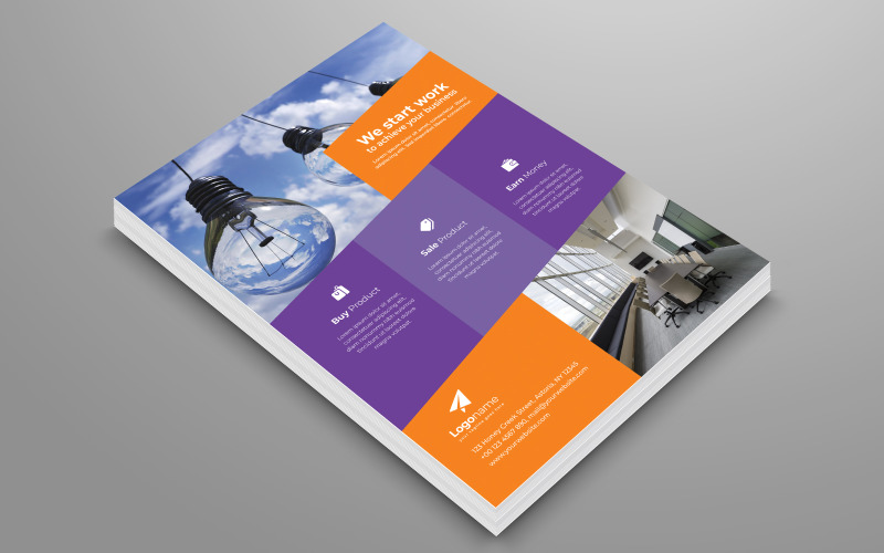Global Business Flyer Template Corporate Identity