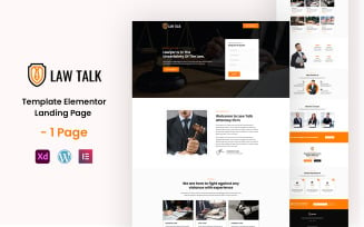 Law Talk - Lawyer and Attorney Services Ready to Use Elementor Template